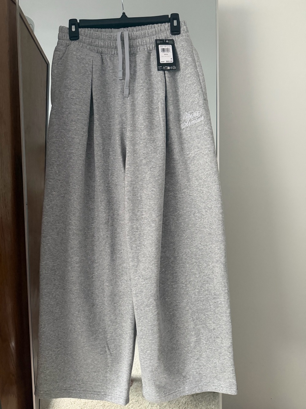 Under Armour Rival Fleece Script Pants Women’s S Gray NWT
